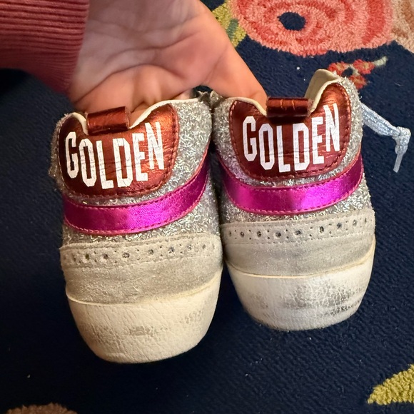 Golden Goose Midstar Silver and Pink Glitter Sparkle - Picture 5 of 7